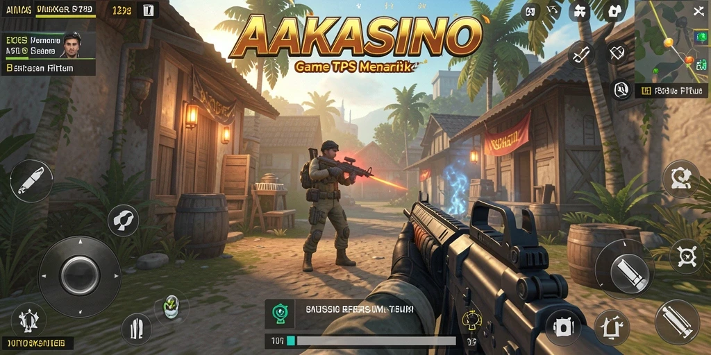 Tampilan gameplay seru AAKASINO dengan aksi TPS yang mendebarkan.