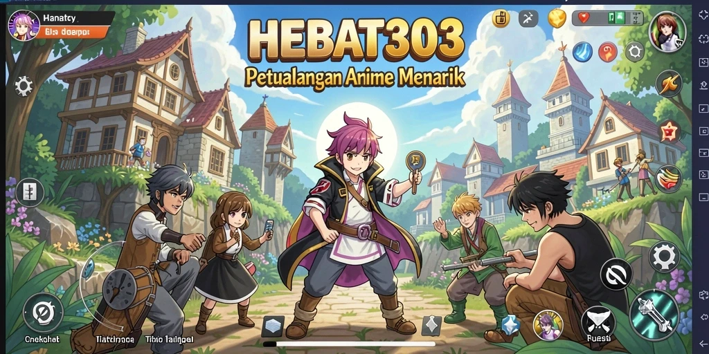 Tampilan gameplay HEBAT303 dengan karakter anime yang menarik.