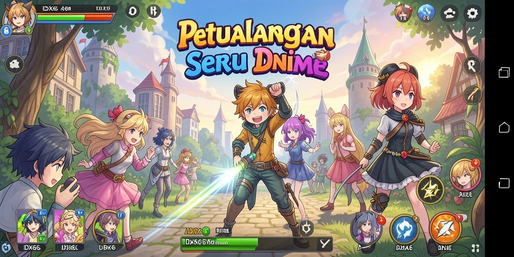 Tampilan gameplay seru dalam dunia anime yang menakjubkan.