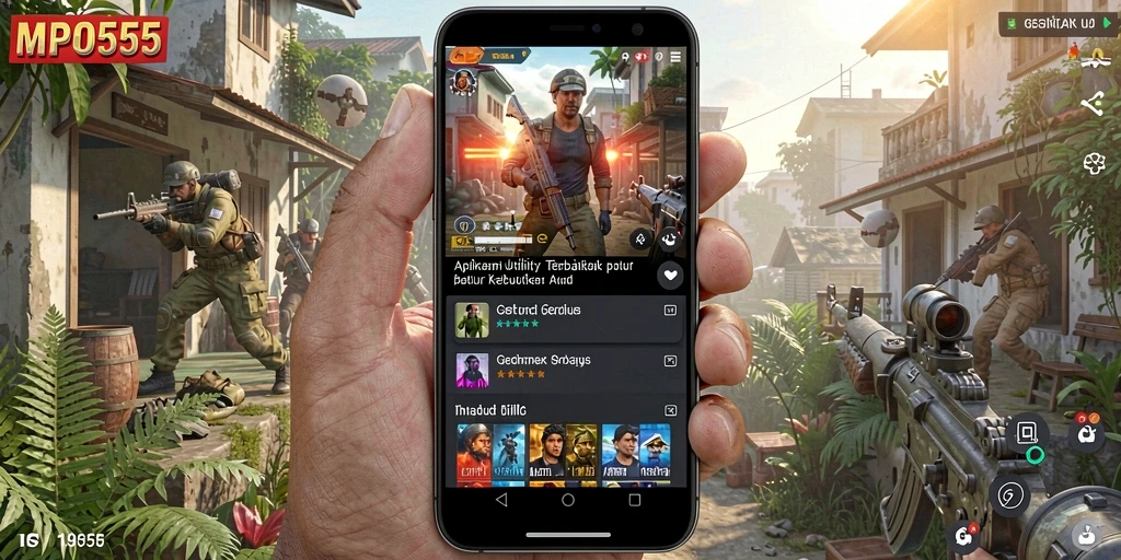 Tampilan screenshot MPO555 menampilkan antarmuka aplikasi Utility yang sederhana dan efektif.