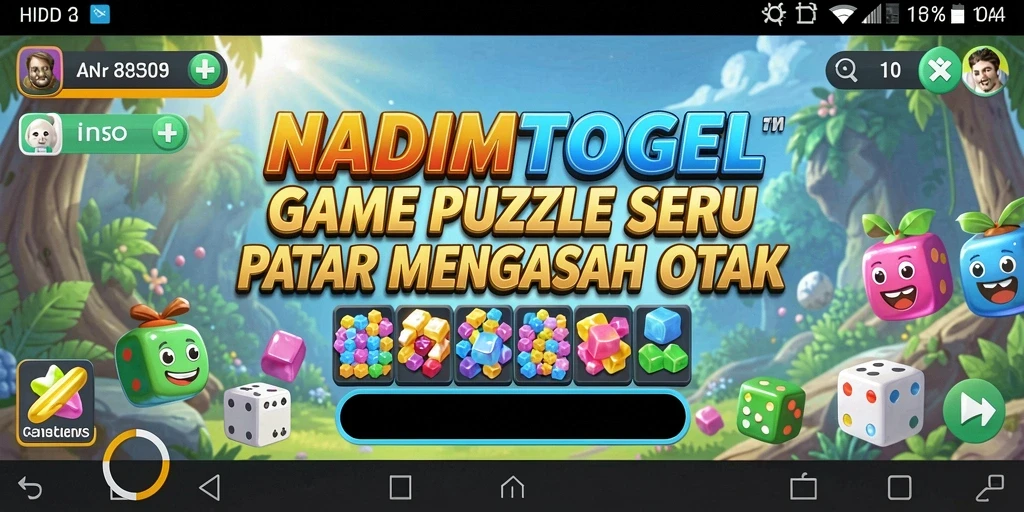 Tampilan gameplay seru dari NADIMTOGEL dengan berbagai puzzle menarik.