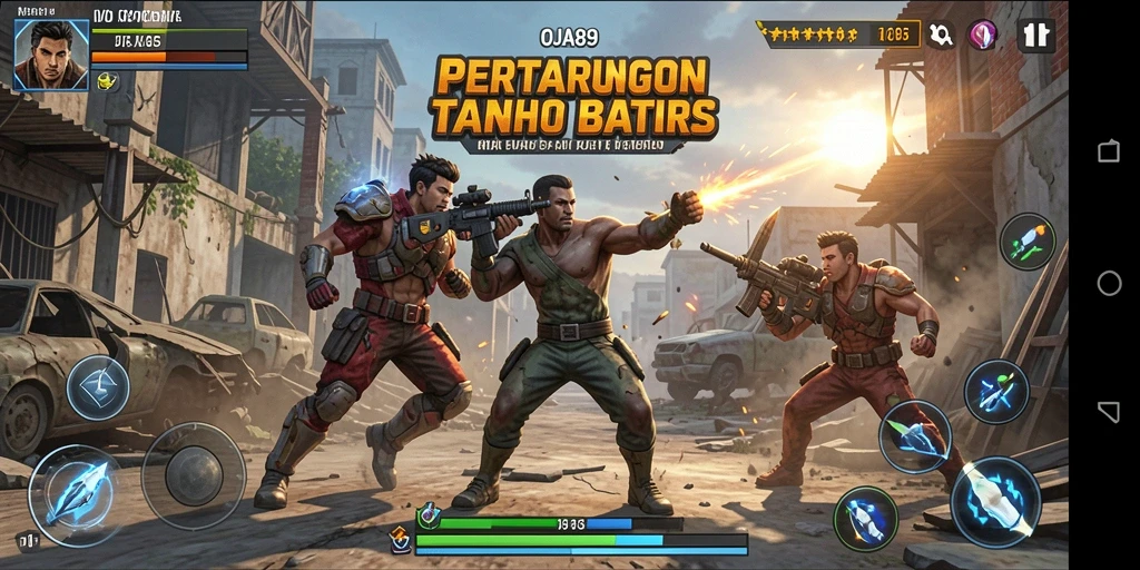 Screenshot menunjukkan aksi pertarungan intens di OJA89 dengan grafis memukau.