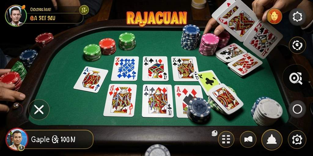 Tampilan gameplay seru RAJACUAN yang penuh tantangan.