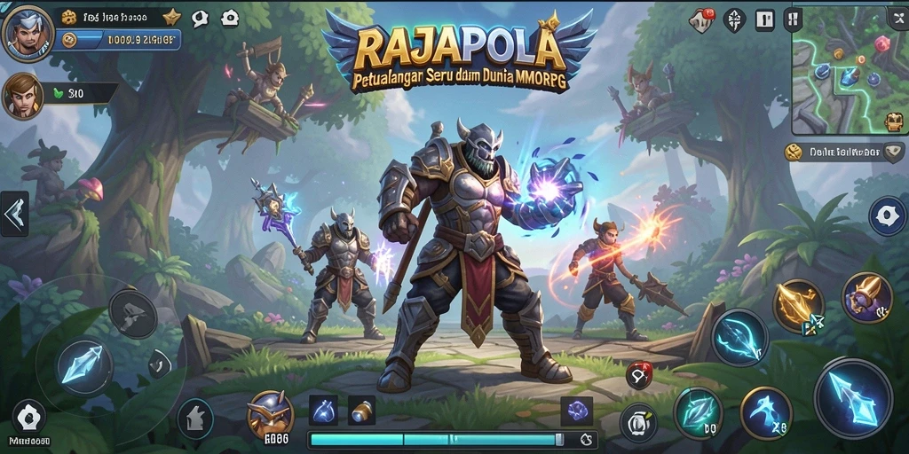 Tampilan gameplay epik RAJAPOLA di dunia MMORPG.