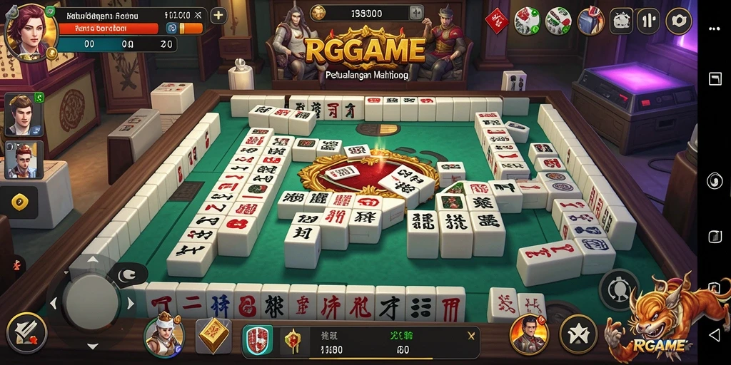 Tampilan gameplay RPGAME dengan grafis Mahjong yang menawan.