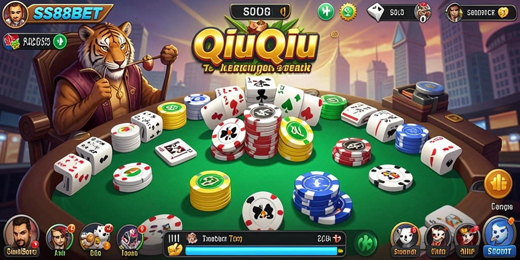 Tampilan gameplay QiuQiu yang menegangkan di SS88BET.
