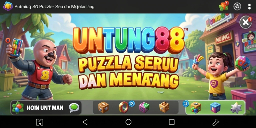 Tangkapan layar UNTUNG88 yang menunjukkan gameplay puzzle yang mendebarkan.