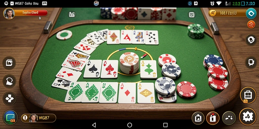 Tampilan screenshot gameplay seru dari WG87 dalam bermain Gaple.